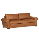 Classic Home Rivera Small Sofa With Roll Arm, Oste River Leather, Beige Model 6RIV501RLOSBEI